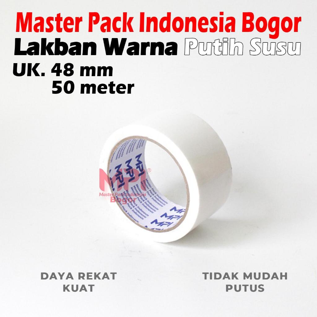 

H7Y 1 SLOP [ 6 PCS ] Lakban Warna Putih Susu 48 mm x 72 Yard - Lakban Warna Master Pack Indonesia