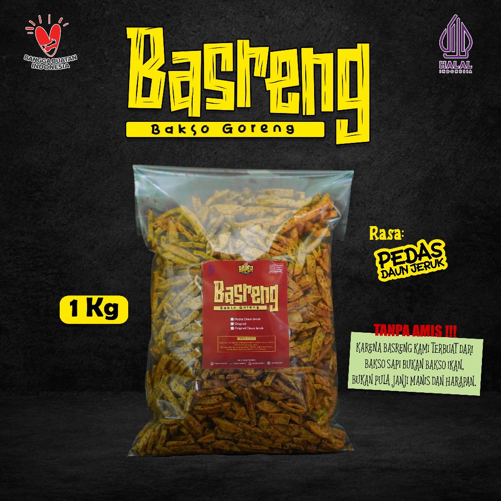 

Basreng Sapi Stik 1kg Rasa Pedas Daun Jeruk