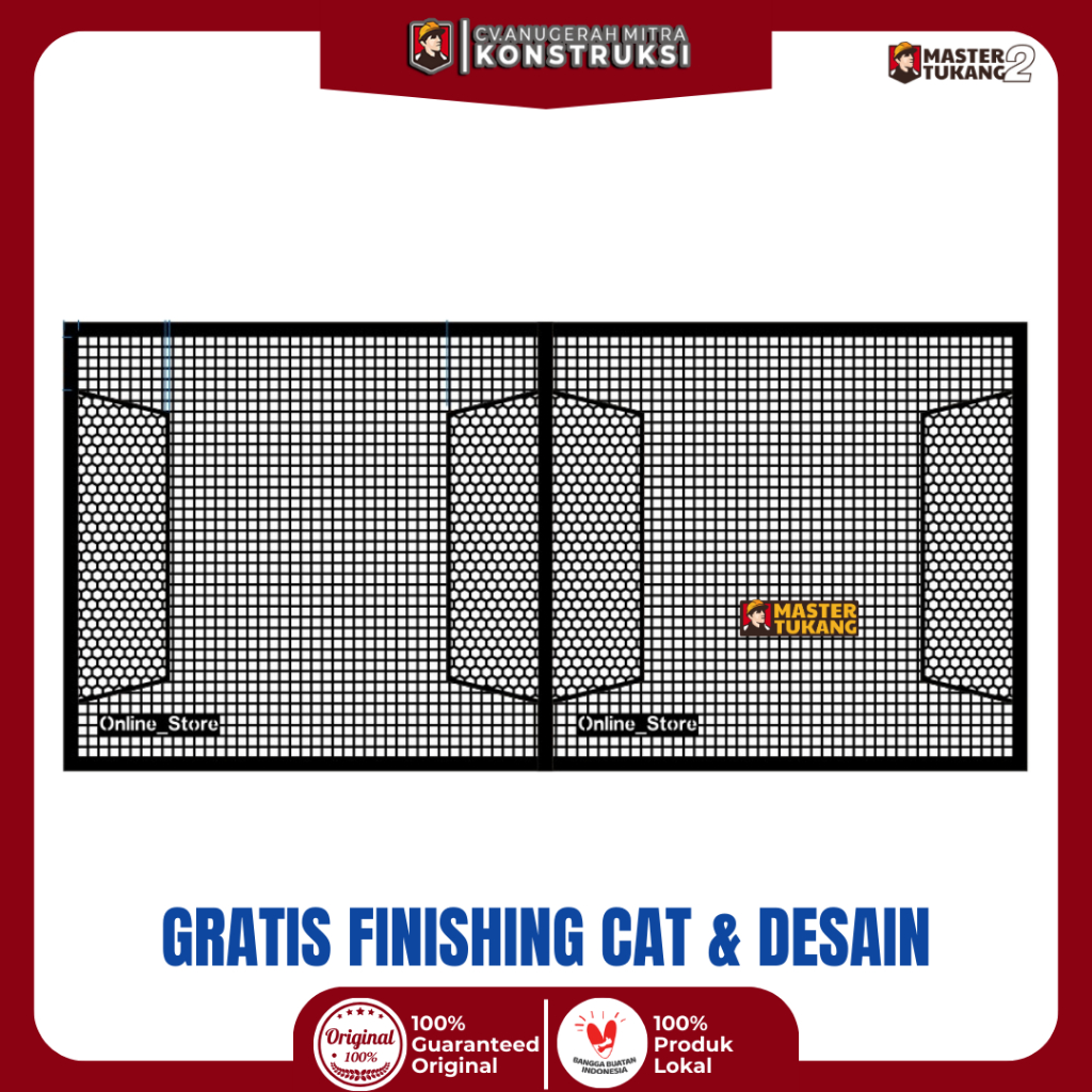 Grill Sound System Model Lapangan Tutup Box Speaker - GRATIS DESAIN