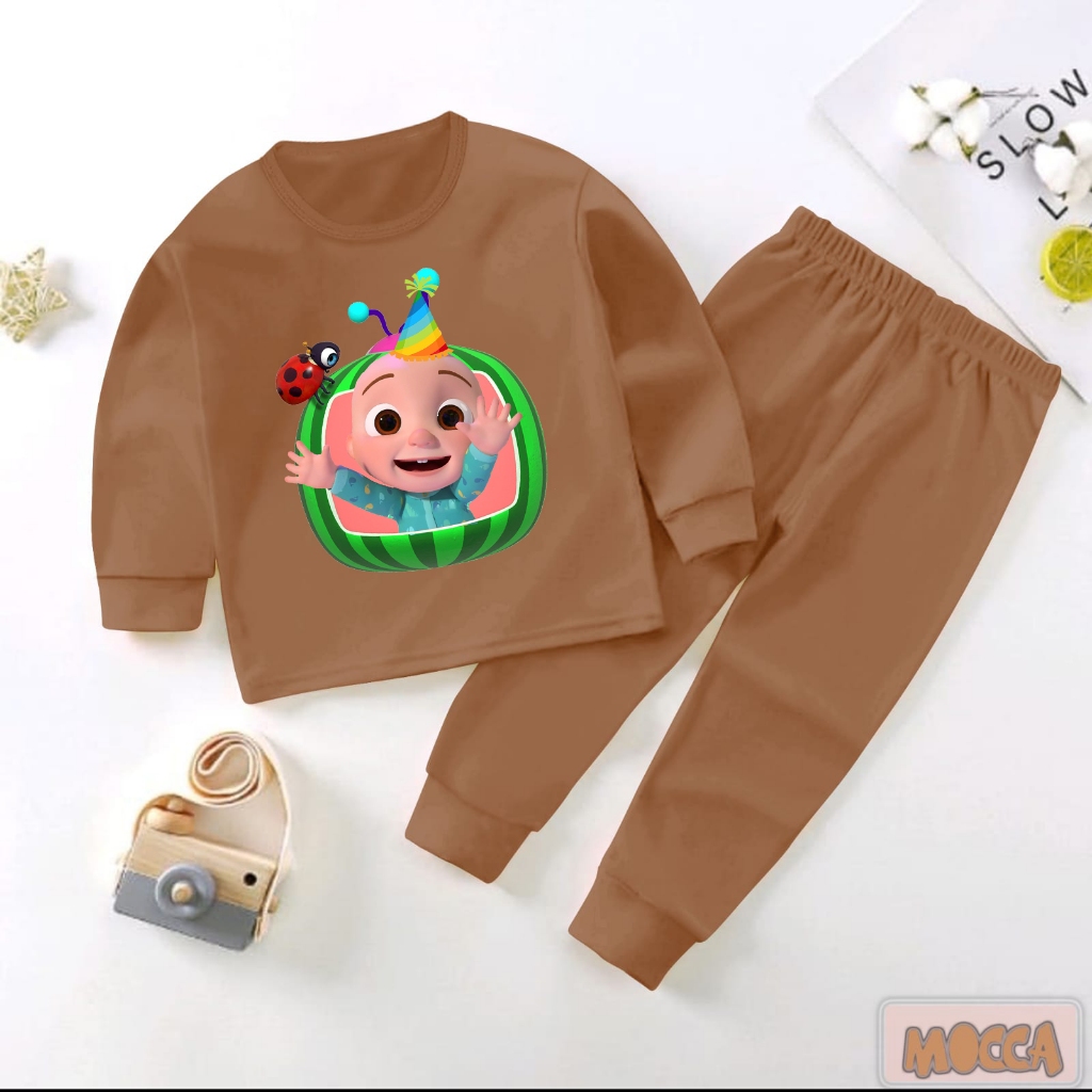 Baju Bayi Baju Tidur Bayi Anak Perempuan Laki Laki Piyama Anak Lengan Panjang Usia 0-4 Tahun Motif Bear