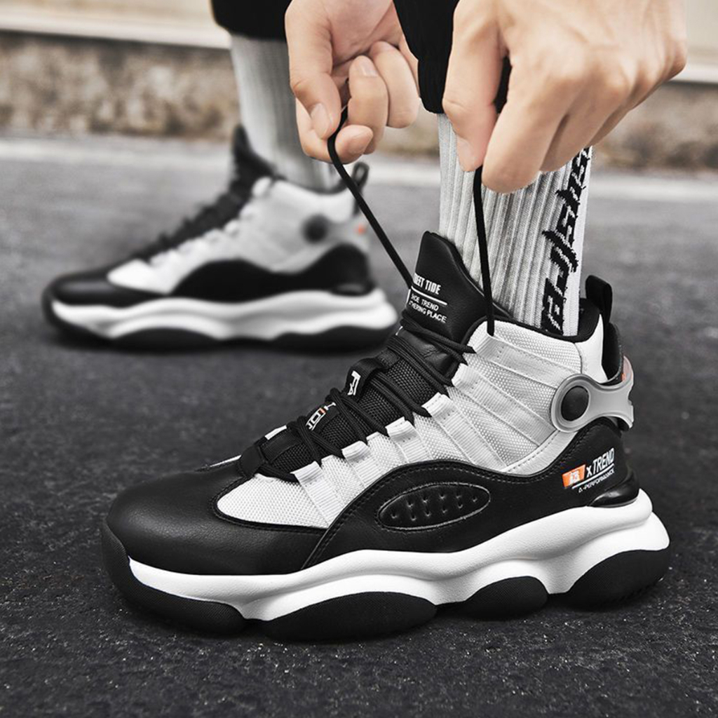 PANARYBODY Sepatu Pria Untuk Fashion Model Sepatu Cowok Basket Sepatu Unik Trendy Sol Tinggi Q3839