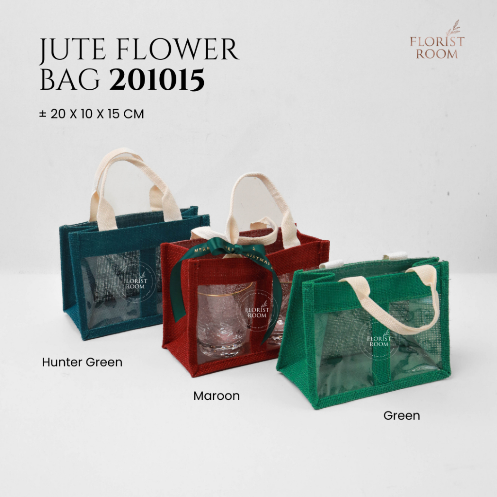 

Jute Flower Bag 201015 - Kantong Goni - Hampers - Kado - Hadiah - Box Kue