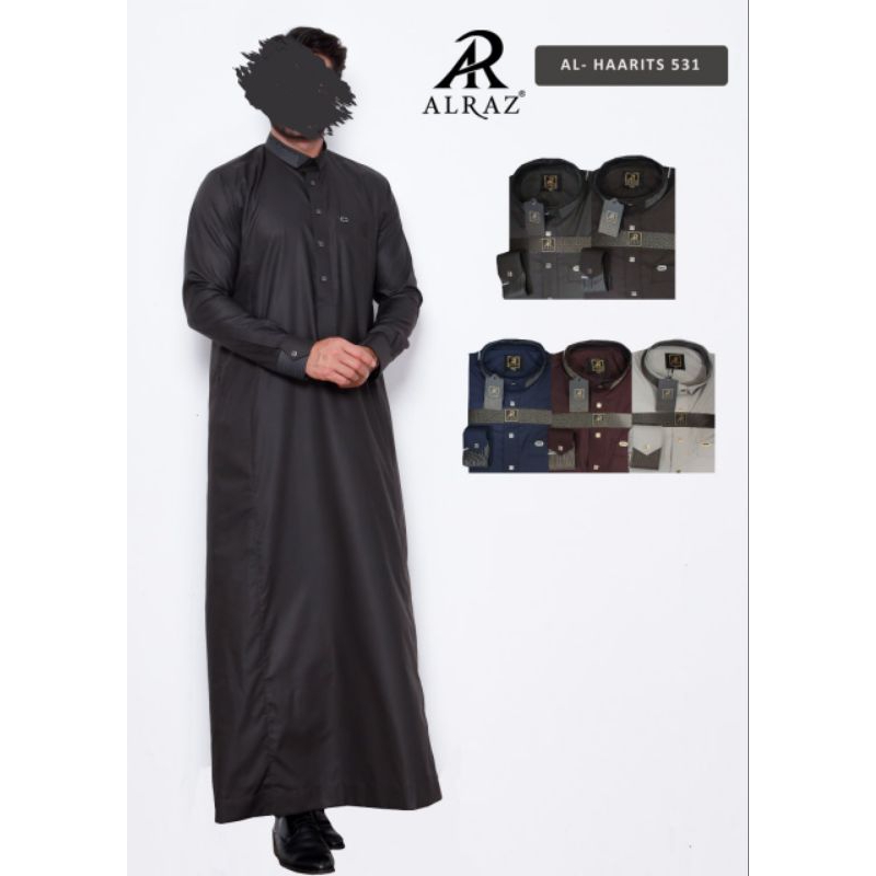 Jubah/Gamis Alraz Model Al-Harits Pria Dewasa Premium