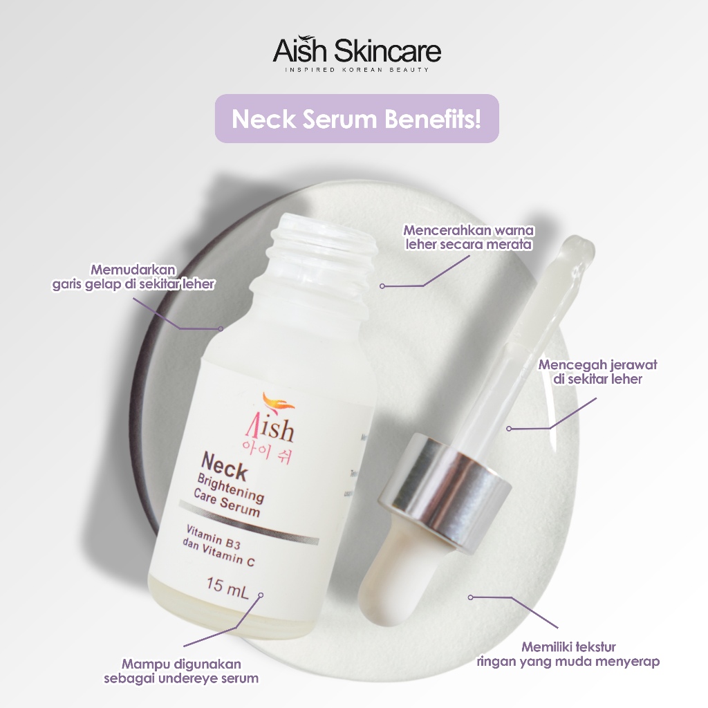 Aish Neck Pemutih Leher Underarm Anti Aging Skincare Bpom  Serum Glowing