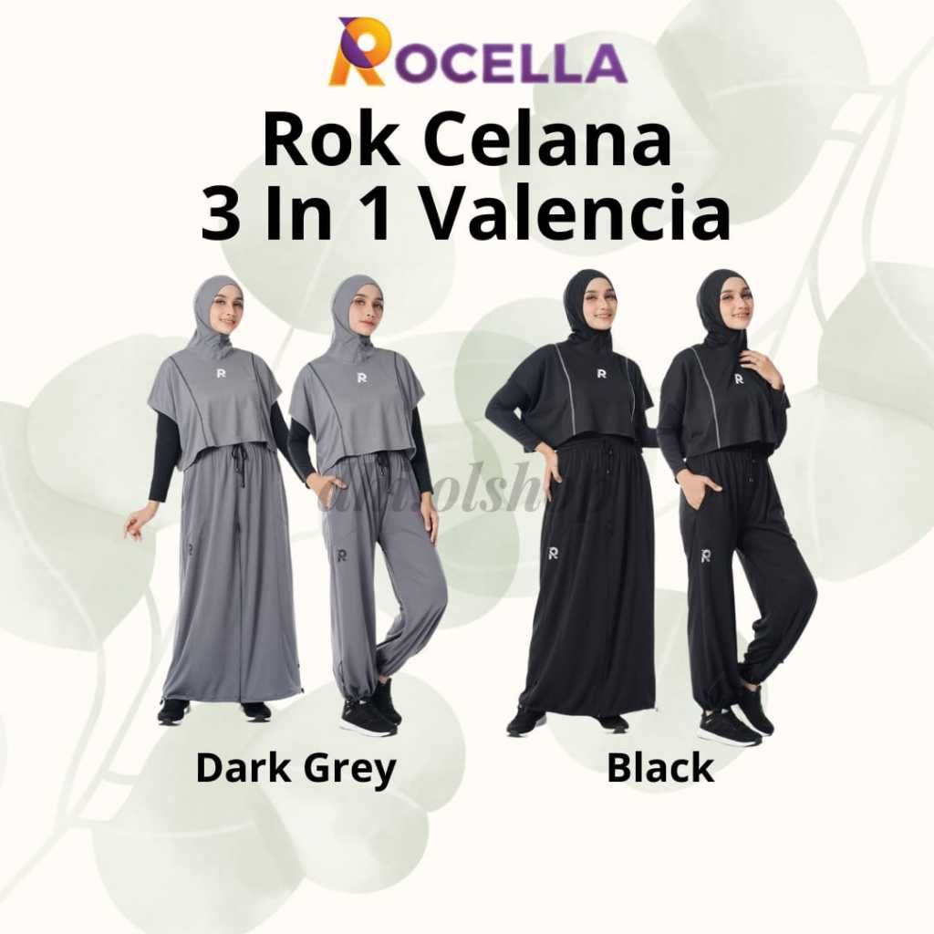 3 in 1 PANTS VALENCIA BY ROCELLA ROK CELANA OLAHRAGA WANITA CELANA JOGGER OLGA BERSEPEDA DHIOLSHOP