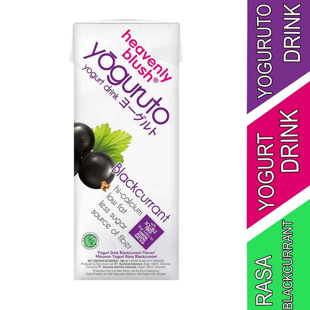 

Minuman Yogurt Rasa Blackcurrant - Yoguruto - Yogurt Drink - 180ml