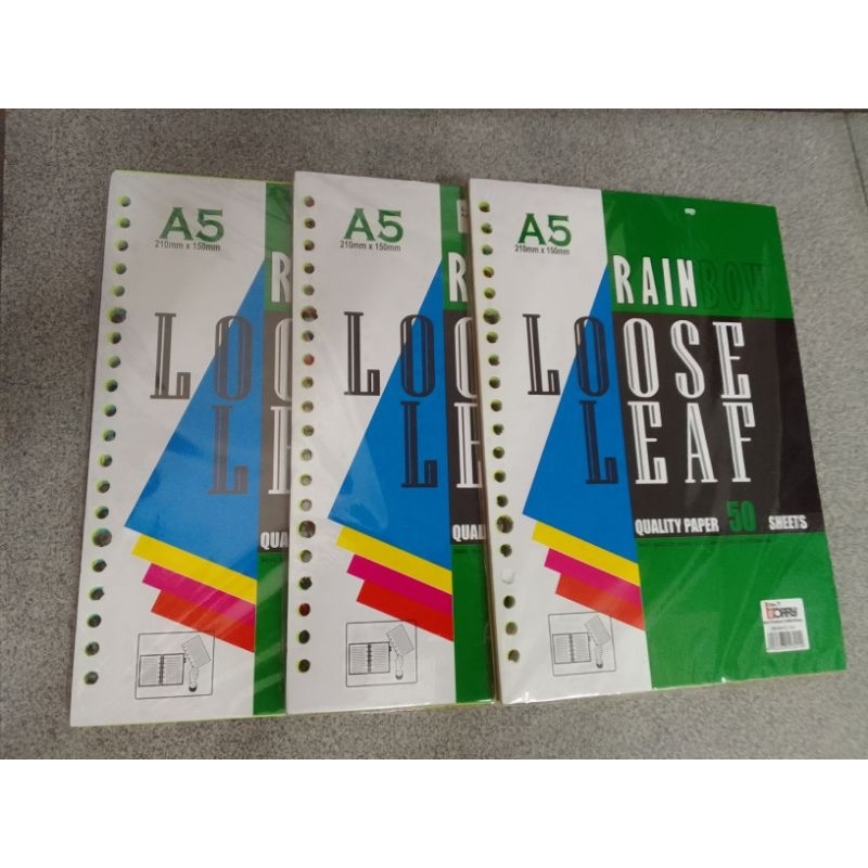 

LOOSE LEAF/ ISI MAP BINDER A5-50 LEMBAR POLOS RAINBOW