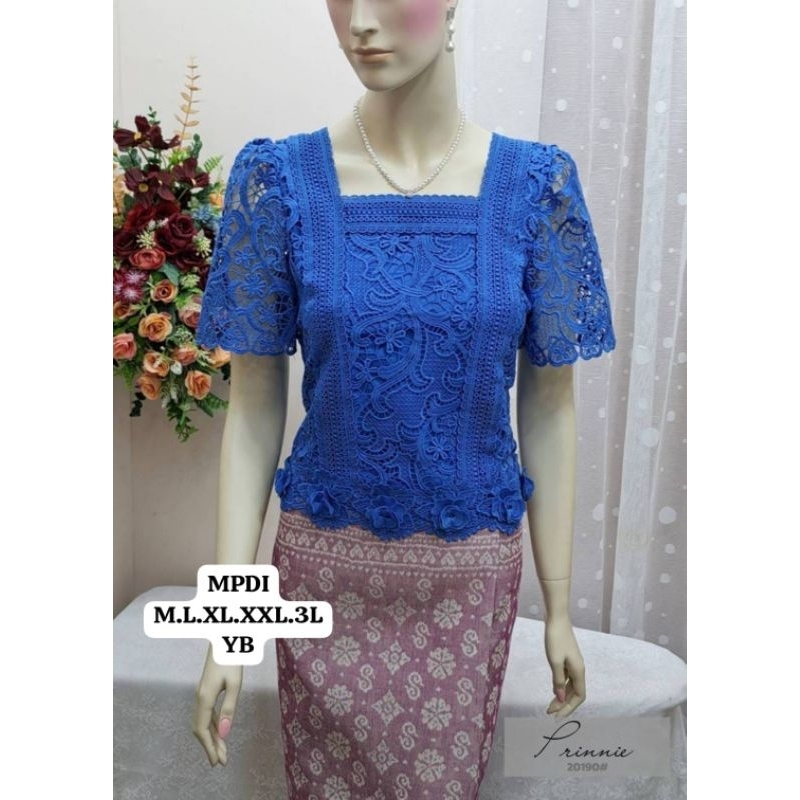 Mpdi/ez Blus brokat bangkok premium model  crop terbaru