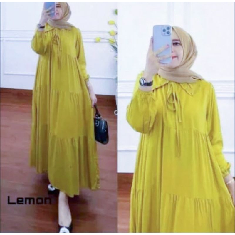 Dres Midi wanita terbaru 2021 Dres midi rayon  polos  Dres MIDI terbaru  Dres midi kekinian Dres mid
