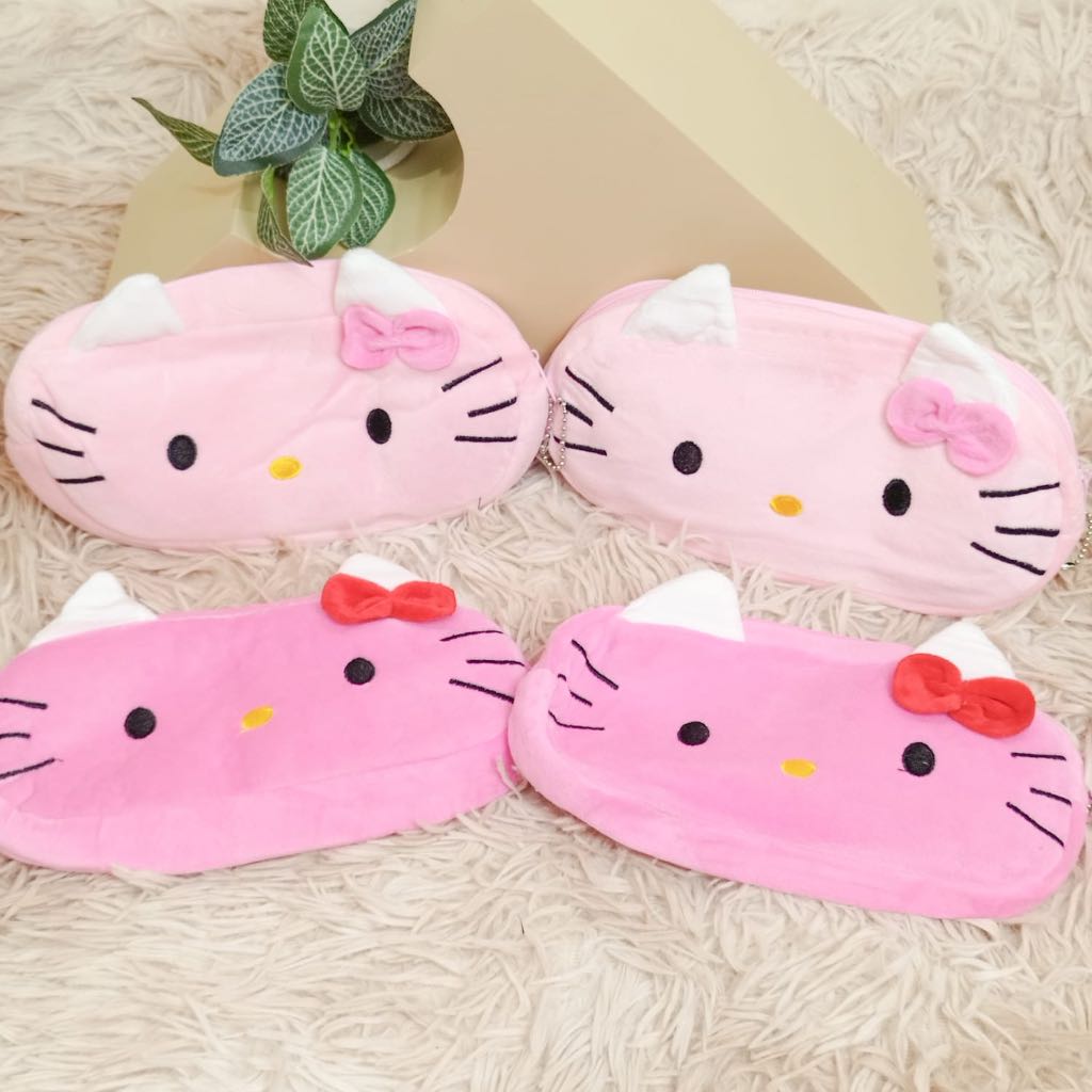 

Hello Kitty Kotak Pensil Bahan Kain/ Perlengkapan Sekolah Anak/ Warna Pink Tua dan Warna Pink Muda