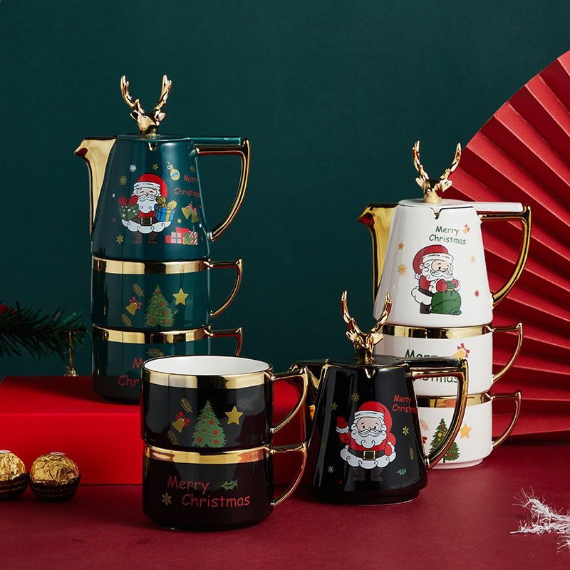 Hampers Natal Xmas Mug Teko Natal/GELAS CHRISTMAS SET PREMIUM /MUG XMAS SET/Christmas Gift/GELAS DEKORASI NATAL