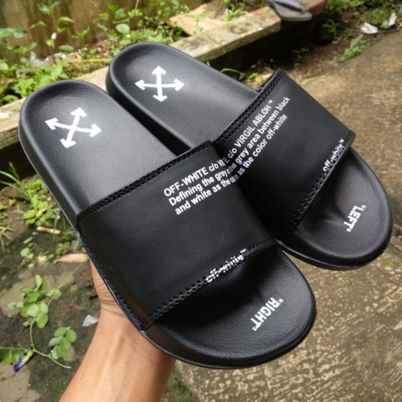 Sandal Off-WHITE Virgil Abloh Grade Ori, Sandal KAWS Supreme Sesame Street, sandal slop pria murah