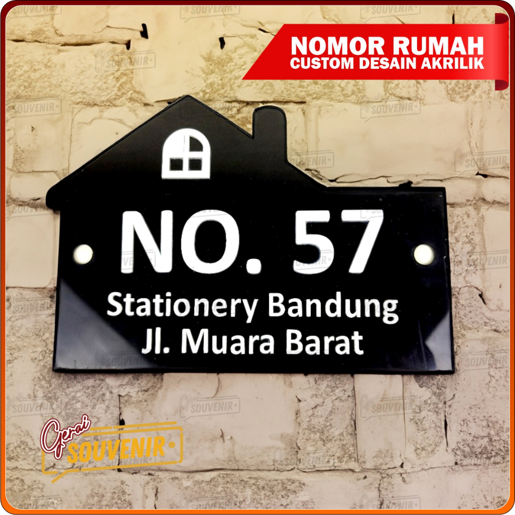 

Papan nomor rumah bahan akrilik acrylic tebal mewah custom desain murah
