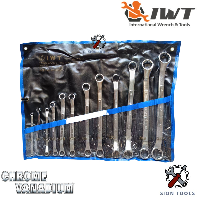 IWT KUNCI RING SET 12 PCS 6-32 / DOUBLE RING WRENCH SET IWT