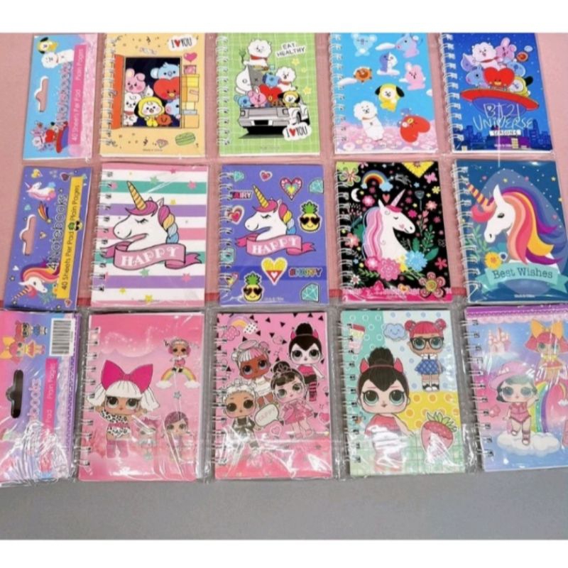 

Memo ring spiral unicorn, frozen, BT21 (1 pcs) / Note book unicorn, frozen, BT21 / Diary kecil frozen, unicorn, BT21 / Notes ring BT21, frozen, unicorn / Buku catatan kecil