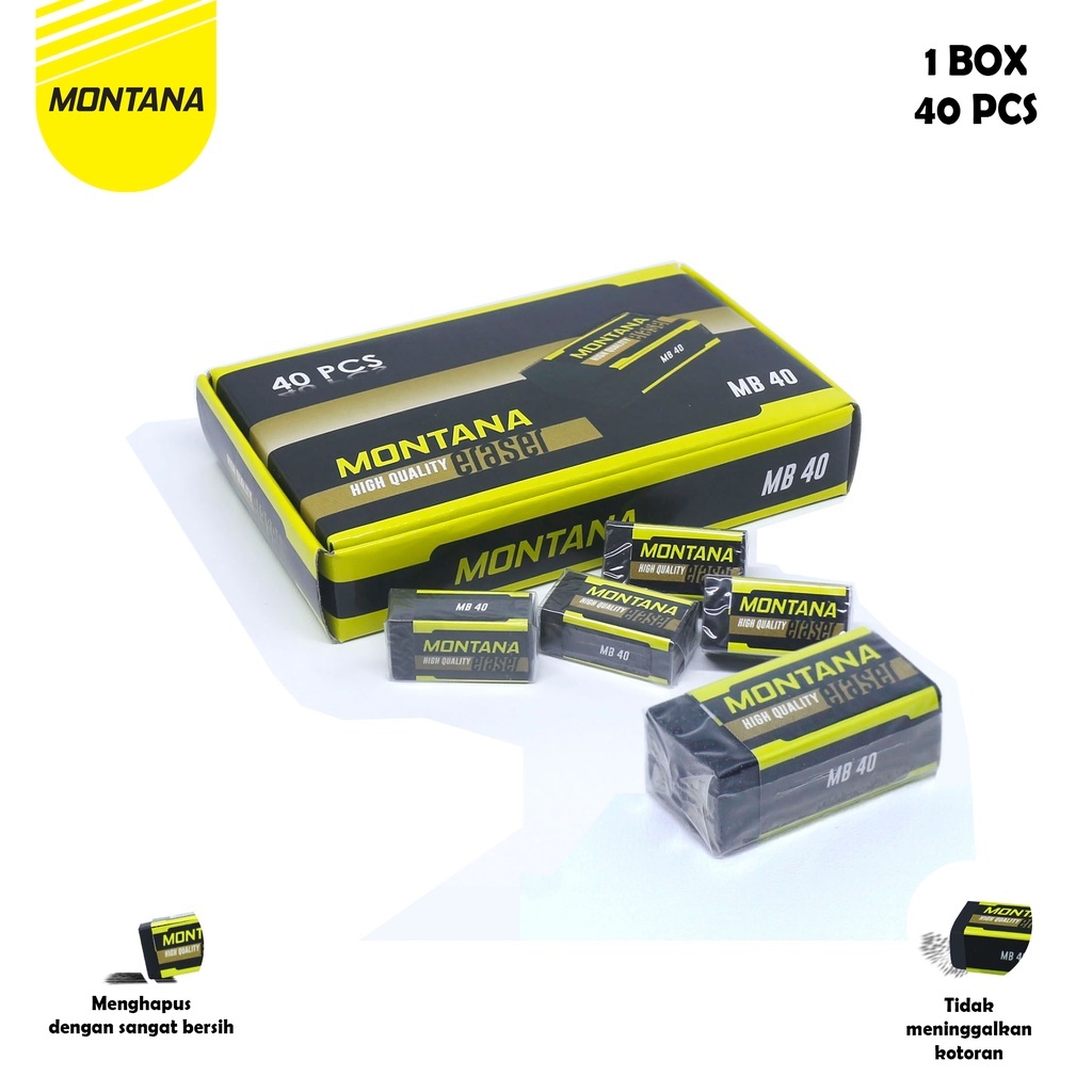 

MONTANA Eraser / Penghapus Montana MB-40/ 1 BOX 40 PCS/ Murah / Unik/ Lucu