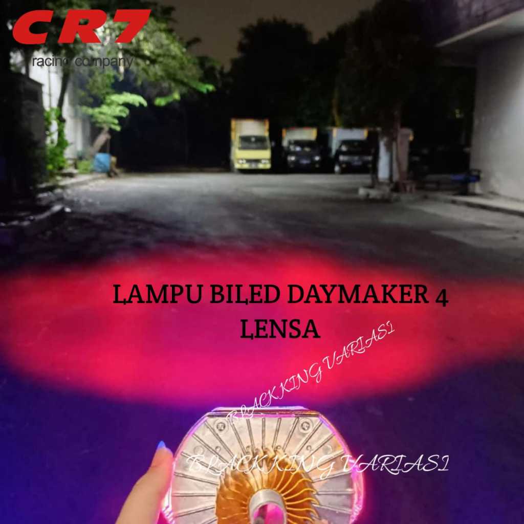 Lampu Biled Daymaker 4 Lensa Lampu Biled Projie 4 Lensa Lampu Utama Daymaker Biled Projie 8D Lampu Utama Biled Led 4.5 inch