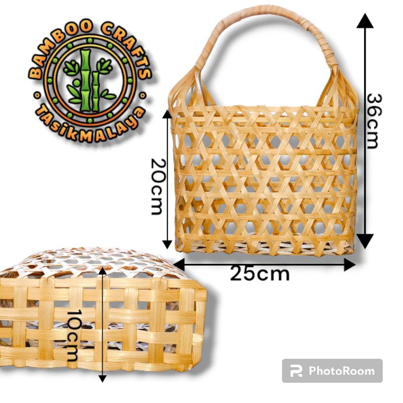 

keranjang parsel ukuran 25x10x20cm tas anyaman bambu keranjang hampers