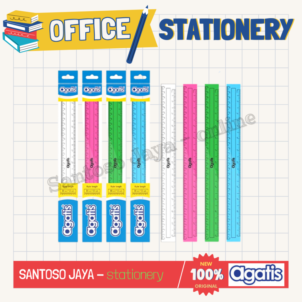 

Penggaris AGATIS 30 cm - Ruler AGATIS 30cm - 12 inch