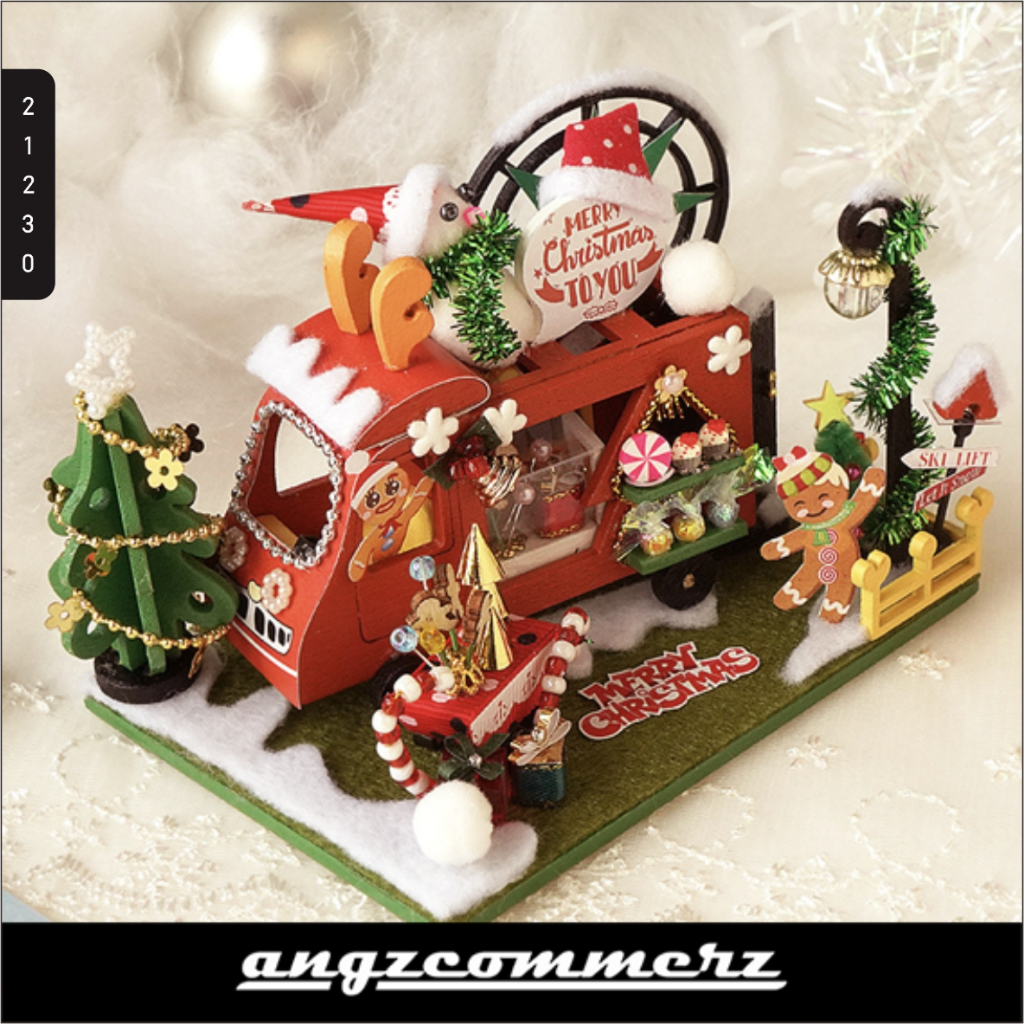 DIY Kit Miniature Christmas Food Truck Model TC12 Set Miniatur