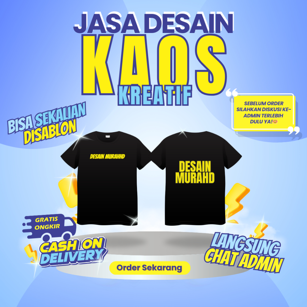 Jasa Desain Kaos/Desain Kaos HD/Kuliatas Bagus/Hemat/Kreatif