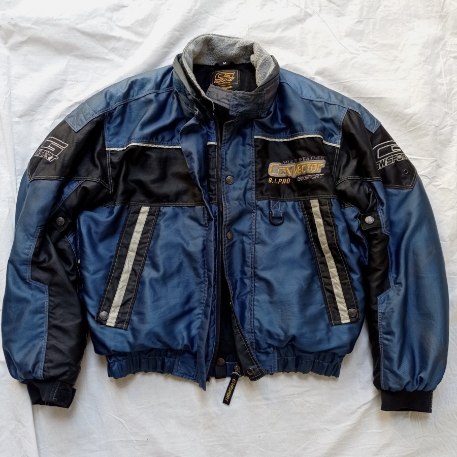 vintage GW sport goldwin japan motorcyle jacket yellow corn kushitani