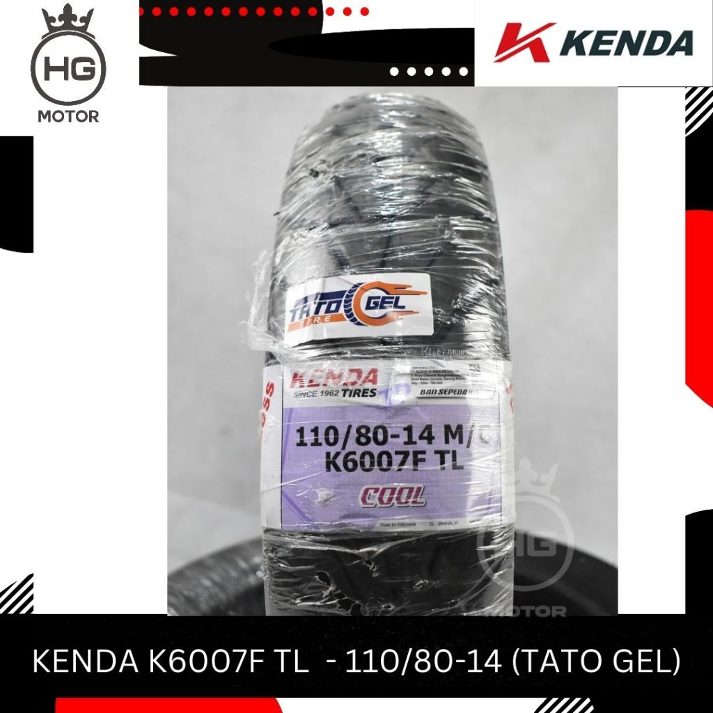 BAN KENDA TATO GEL K6007F K6007 110/80 140/70 RING 14 TUBELES AEROX