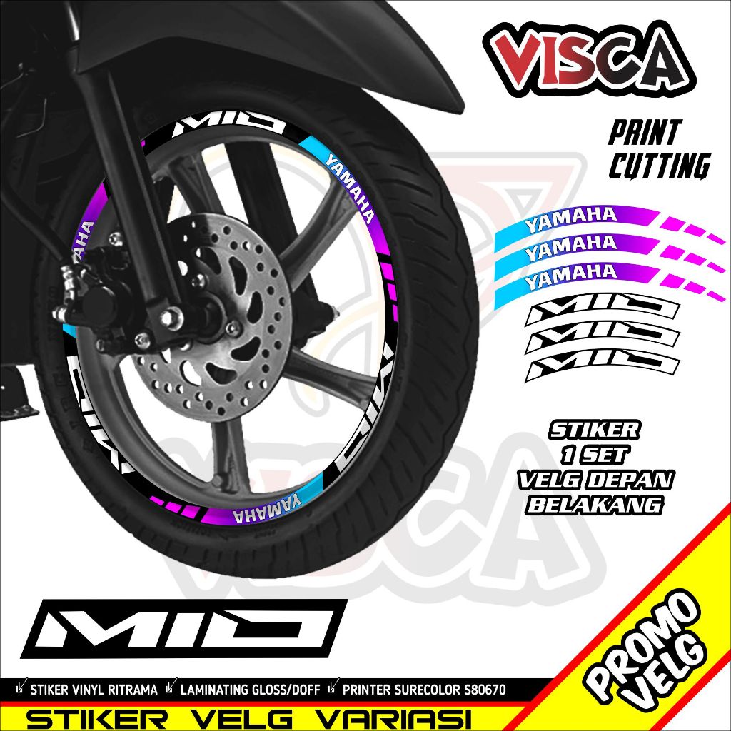 Stiker Velg Mio List Velg Motor Stiker Velg Ring 14 Mio Motif Bunglon