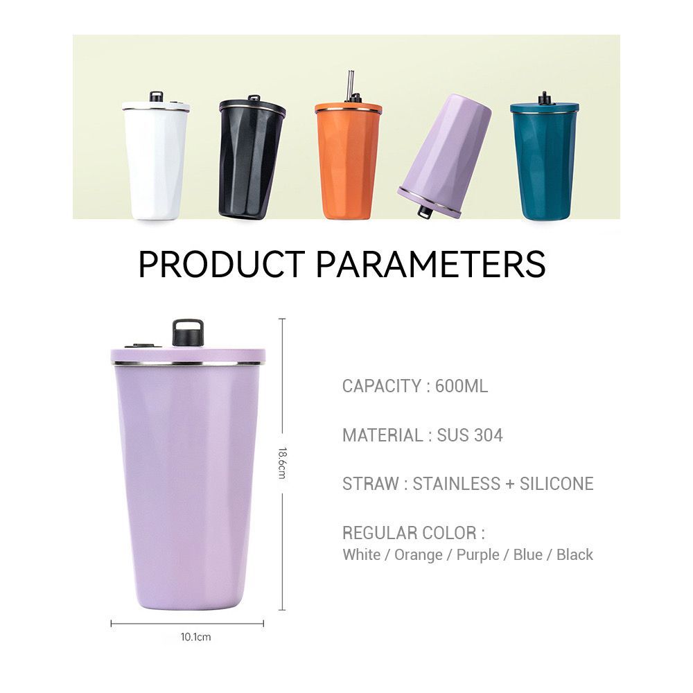 Tumblr On The Go Stainless Aesthetic Korea Vacuum Flask Tahan Panas DinginTANPA STRAP 600ml / Vacuum Tumbler Hot n Cold / TANPA BELT STRAP