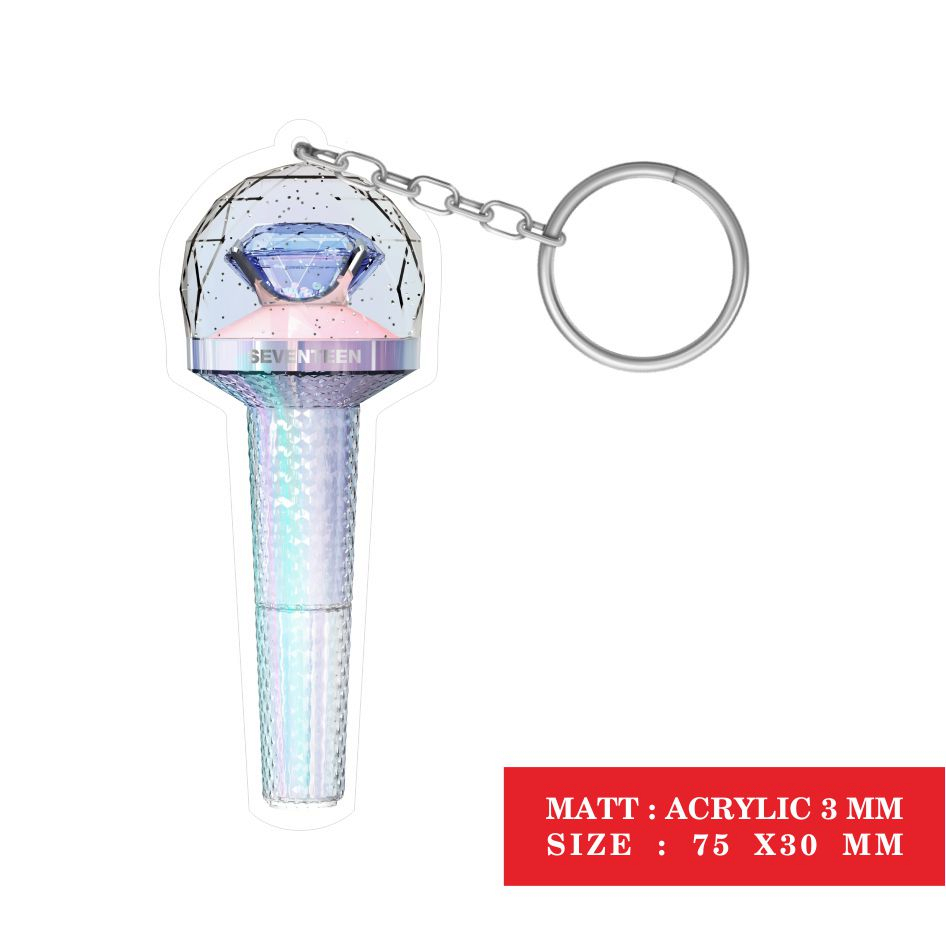 GANTUNGAN KUNCI AKRILIK KPOP BOYBAND SEVENTEEN LIGHTSTICK