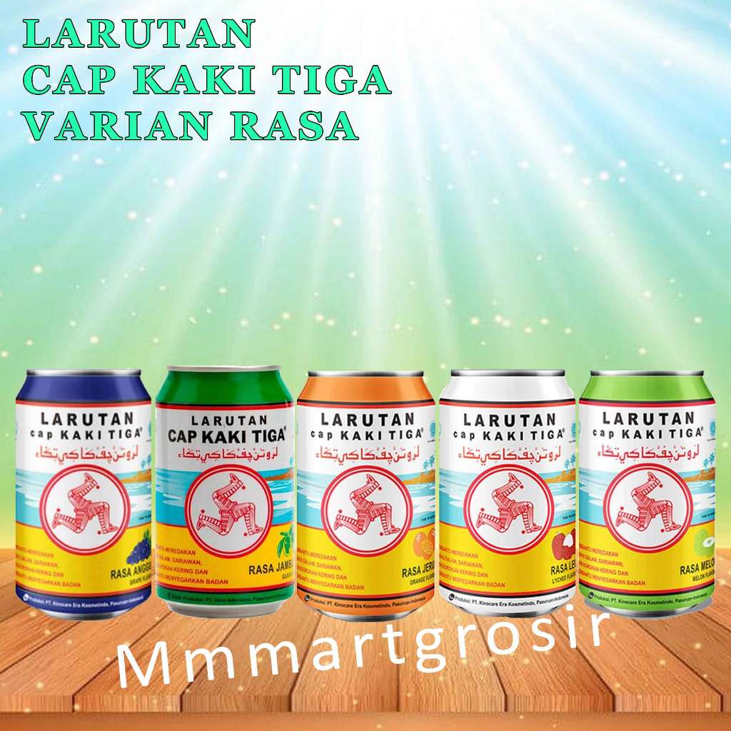 

Larutan Cap Kaki Tiga / Minuman Kemasan Kaleng / Minuman Varian Rasa