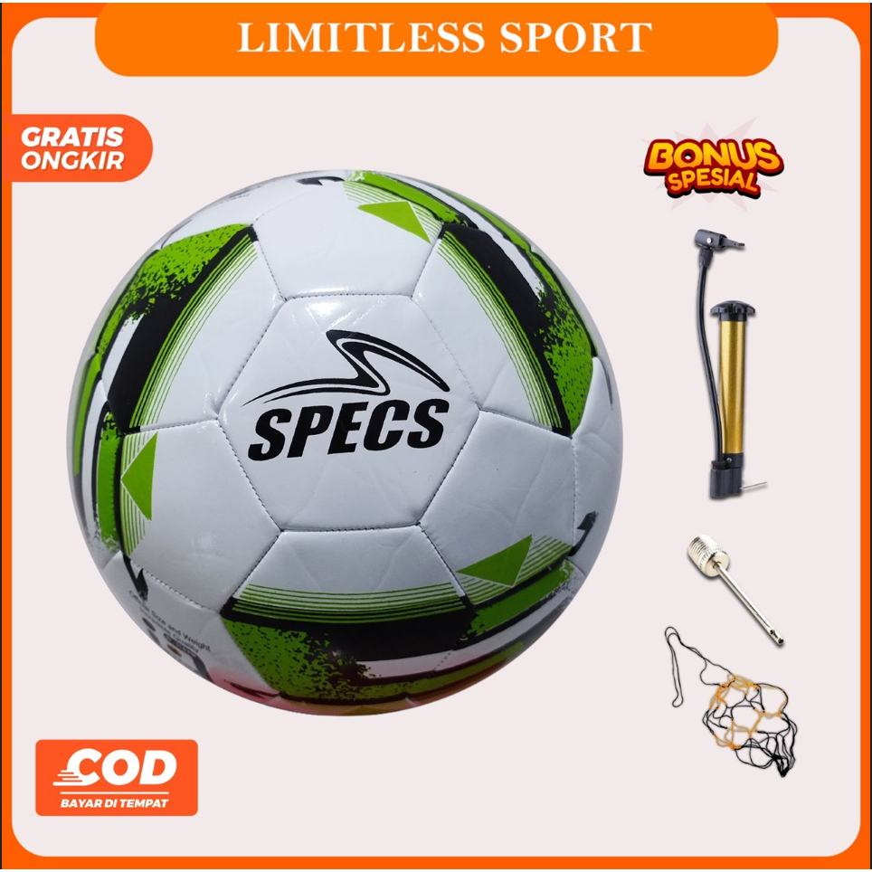 BOLA SEPAK SPECS SIZE 4 GRATIS POMPA DAN PENTIL BOLA KAKI BOLA SPECS BOLA SIZE 4