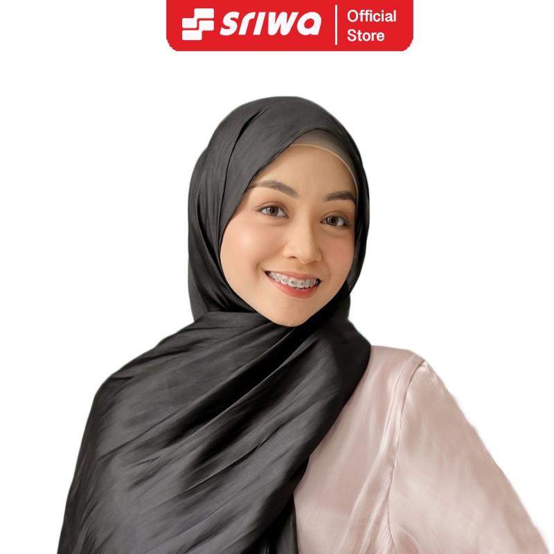 SRIWA Jilbab Pashmina Shimmer Satin Silk Malay Pasmina 180x75cm Jl04