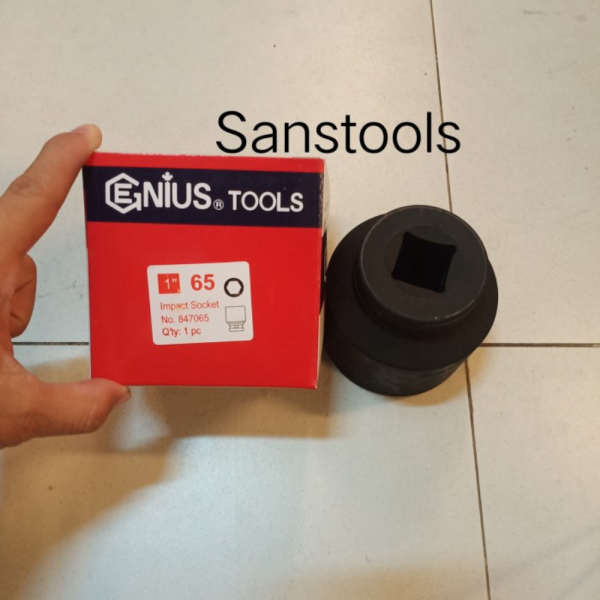 Genius impact socket drive 1 x 65mm mata sock hitam 65 mm sok germany Limited