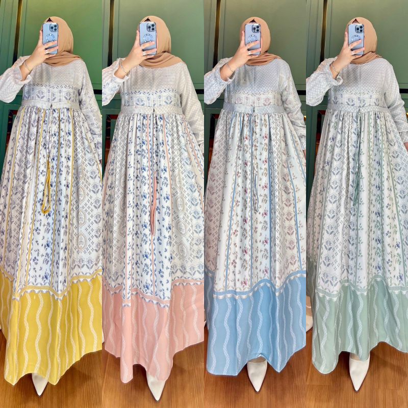GAMIS CANTIK SAKURA ZARA BAHAN LIONEL RICHIE
