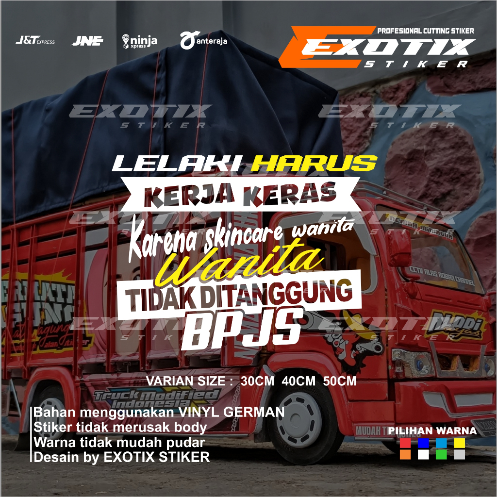 Stiker kaca truk stiker kaca pintu truk pick up stiker kata kata