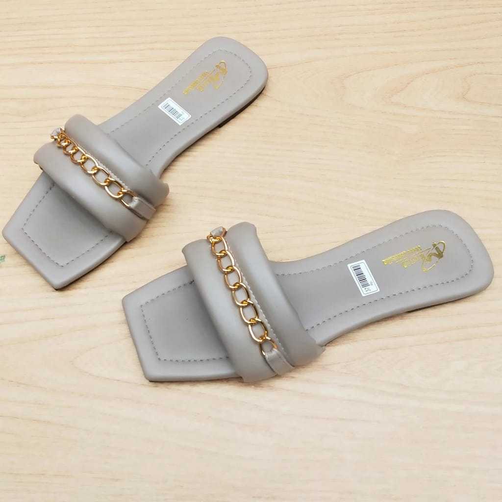 MHR.grosir - Sendal Teplek Slop Lipat Flat Strap Tali Kepang | Sendal Wanita Trendy