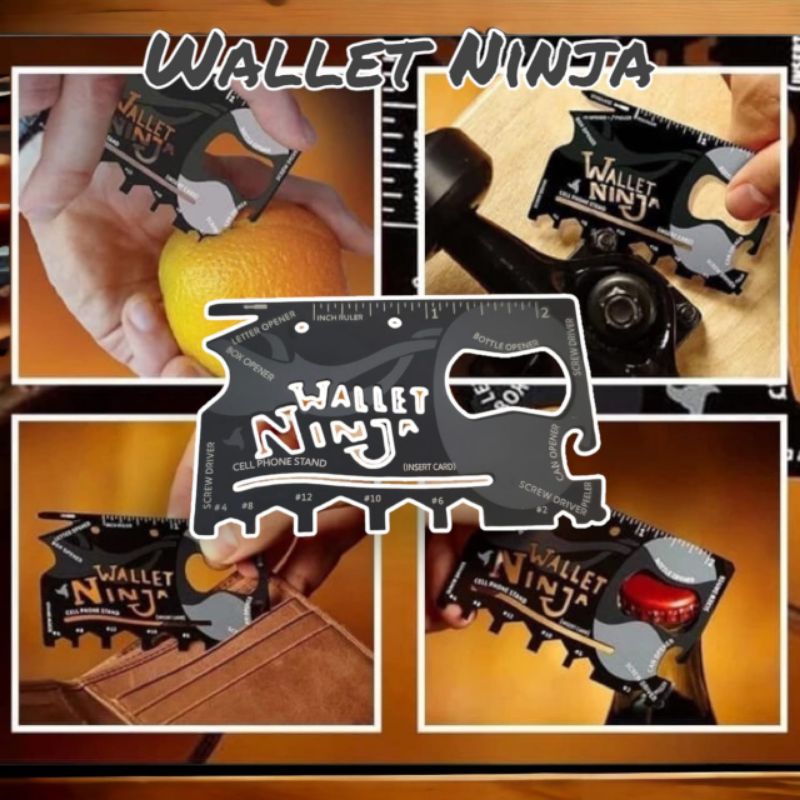 Kartu Wallet Ninja Serbaguna 18in1