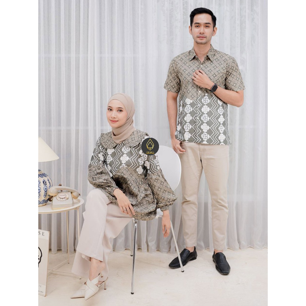 Blouse dan Kemeja Batik Amarilis Couple Modern | Dhalsiya Batik