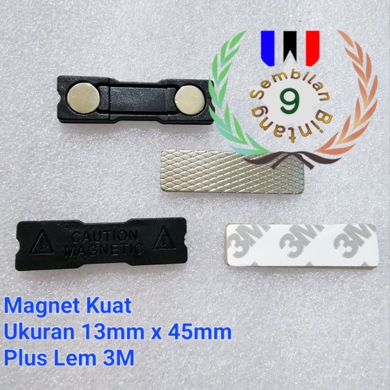 

Magnet Papan Nama Magnet Nama Dada Magnet Plastik 13mm x 45mm