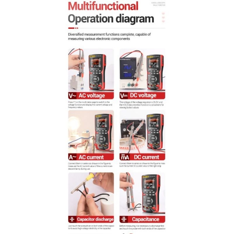 Digital Multimeter Oscilloscope True RMS - AOS02