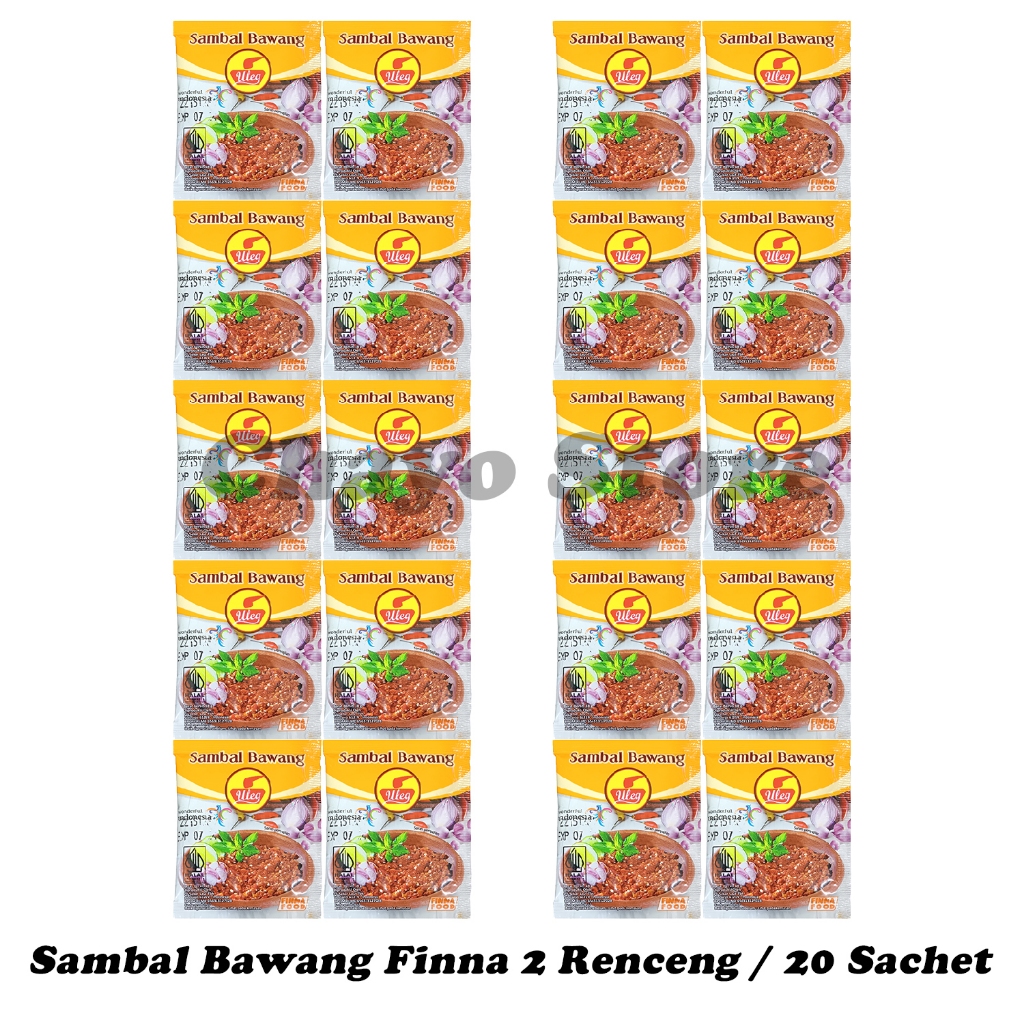 

Sambal Bawang Finna Sachet 2 Renceng / 20 Sachet Sambal Bawang