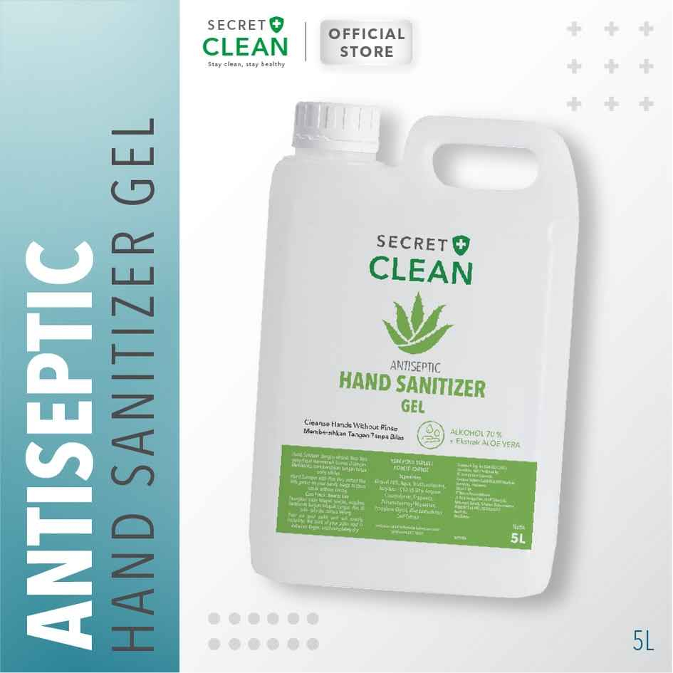 SECRET CLEAN GEL HAND SANITIZER 5 LITER / SECRET CLEAN HAND SANITIZER GEL 5 LITER