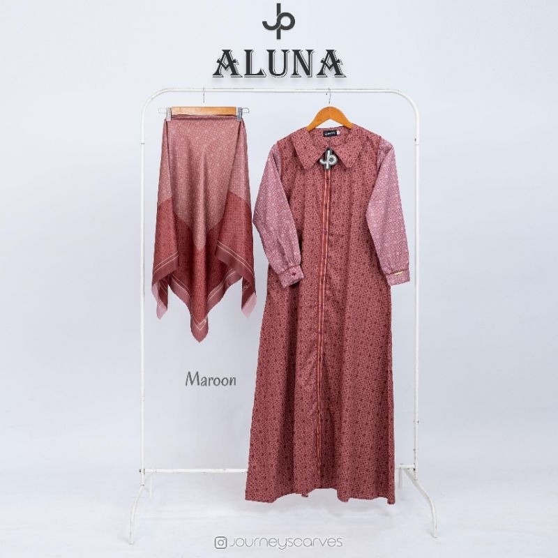 Aluna dress journey 3pcs + hijab Aluna journey 3pcs