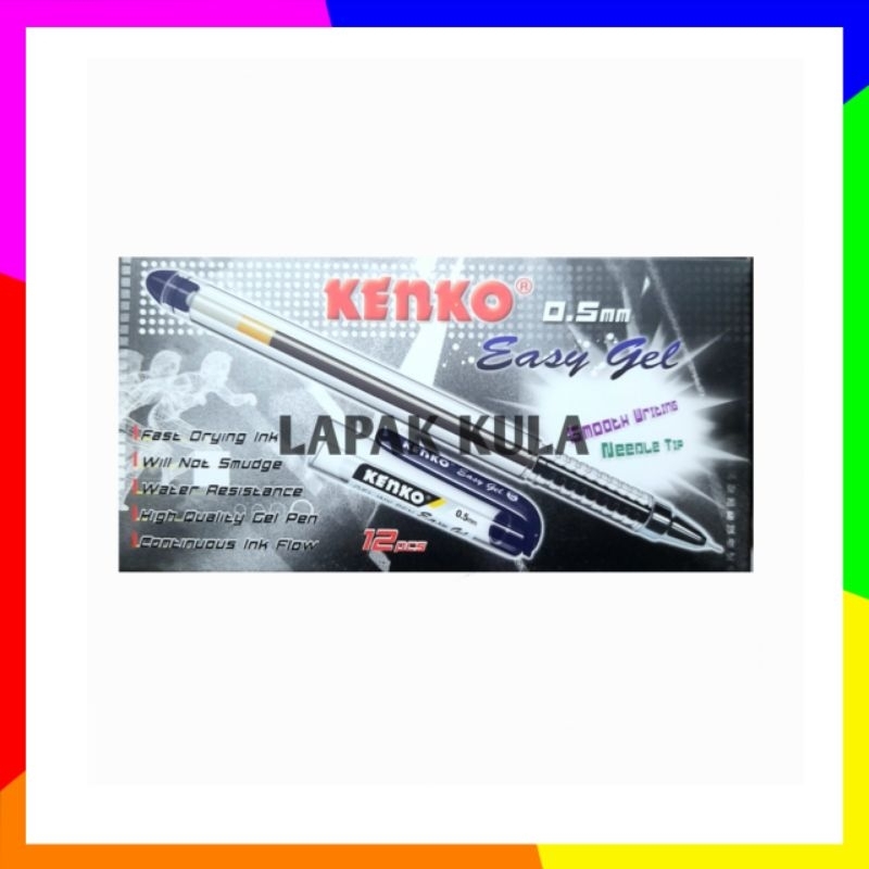 

KENKO Pulpen Kenko Easy Gel 0.5 mm 1 pak isi 12 pcs