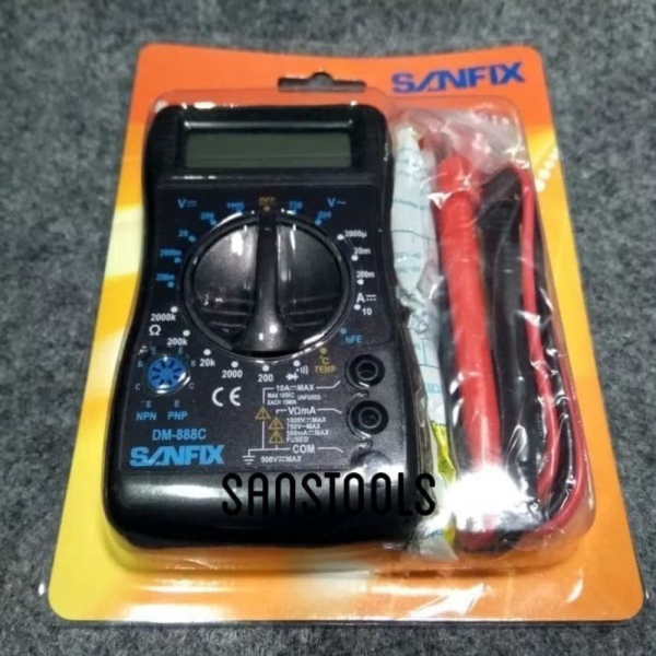 Sanfix DM-888C digital multimeter with temperature tester DM888C Murah Berkualitas