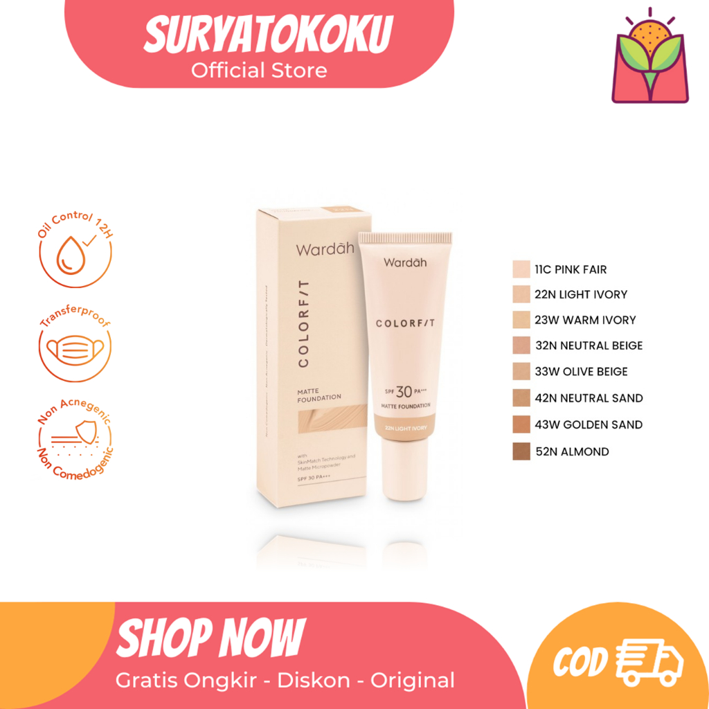 Wardah Colorfit Matte Foundation Colorfit Series