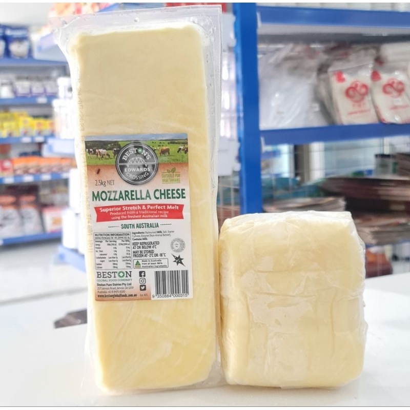 

Beston Mozarella Australia 250gr Halal/Mozarella Molor/Keju pizza/Keju Corndouge/