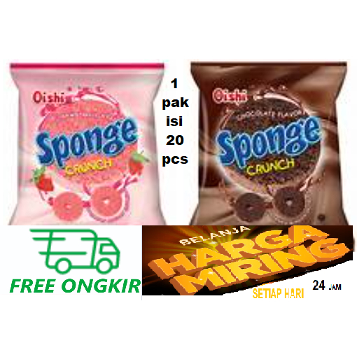 

Sponge @1000 isi 20 pc / Snack Sponge 1000 / Cemilan Sponge