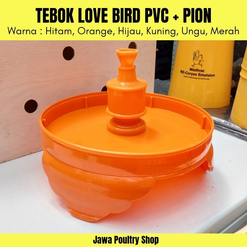 TEBOK LOVEBIRD PVC PLUS PION - Tebok Sangkar Burung Love Bird